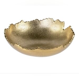 Elegant Asymmetrical torn metal decorative bowl